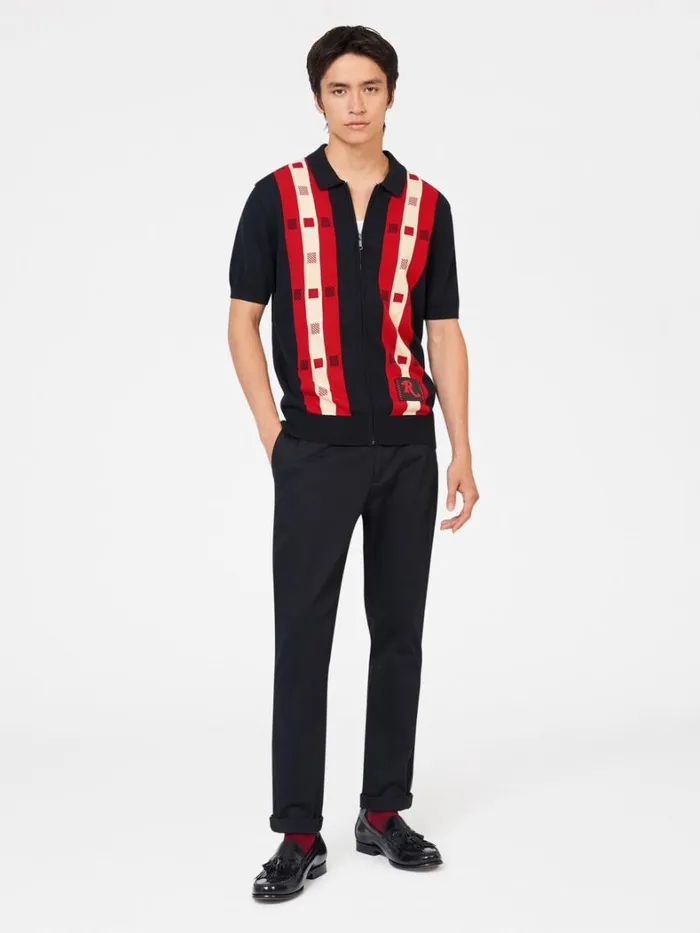 Ben Sherman Mod Knit Polos Men Rolling Stone Knit Zip Polo 8211 Black Ben Sherman Mod Knit Polos Men Rolling Stone Knit Zip Polo 8211 Black