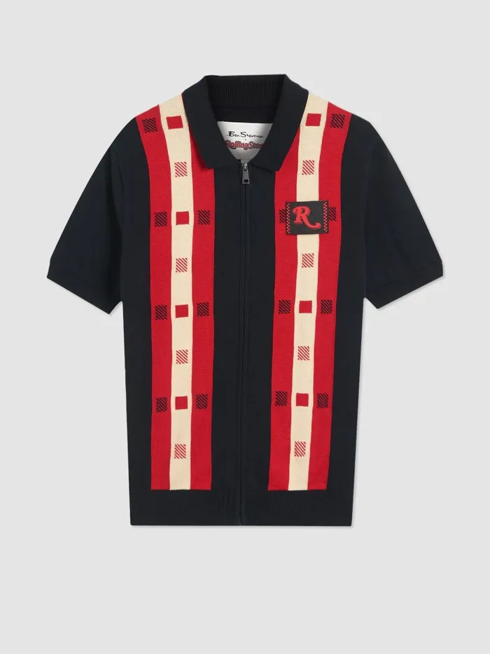 Ben Sherman Mod Knit Polos Men Rolling Stone Knit Zip Polo 8211 Black Ben Sherman Mod Knit Polos Men Rolling Stone Knit Zip Polo 8211 Black
