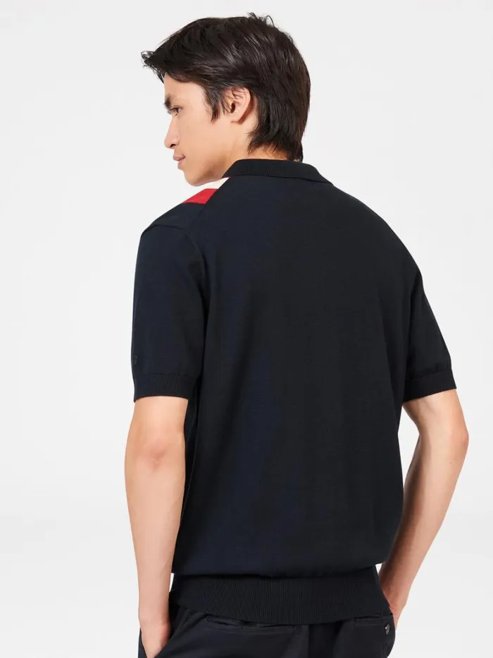 Ben Sherman Mod Knit Polos Men Rolling Stone Knit Zip Polo 8211 Black Ben Sherman Mod Knit Polos Men Rolling Stone Knit Zip Polo 8211 Black