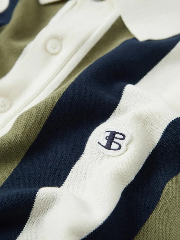Ben Sherman Mod Knit Polos Men Stripe Knit Polo B By Sweater Polo Summer Polo Outfit Green Stripes Close Up Ben Sherman Mod Knit Polos Men Stripe Knit Polo B By Sweater Polo Summer Polo Outfit Green Stripes Close Up