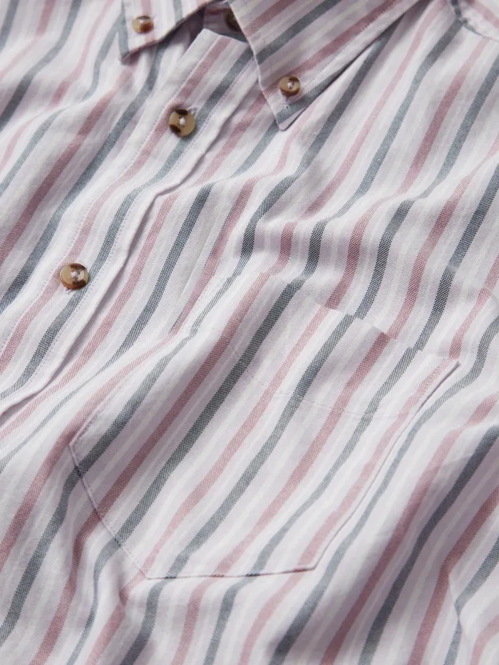 Ben Sherman Oxford Shirts Men Oxford Stripe LongSleeve Shirt 8211 Grape