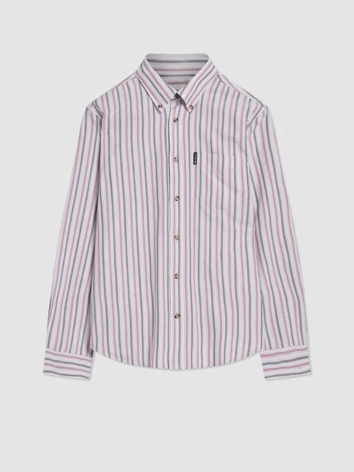 Ben Sherman Oxford Shirts Men Oxford Stripe LongSleeve Shirt 8211 Grape Ben Sherman Oxford Shirts Men Oxford Stripe LongSleeve Shirt 8211 Grape
