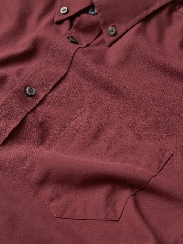 Ben Sherman Oxford Shirts Men Signature Organic Oxford Shirt 8211 Wine