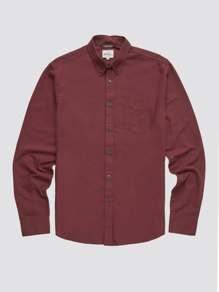 Ben Sherman Oxford Shirts Men Signature Organic Oxford Shirt 8211 Wine