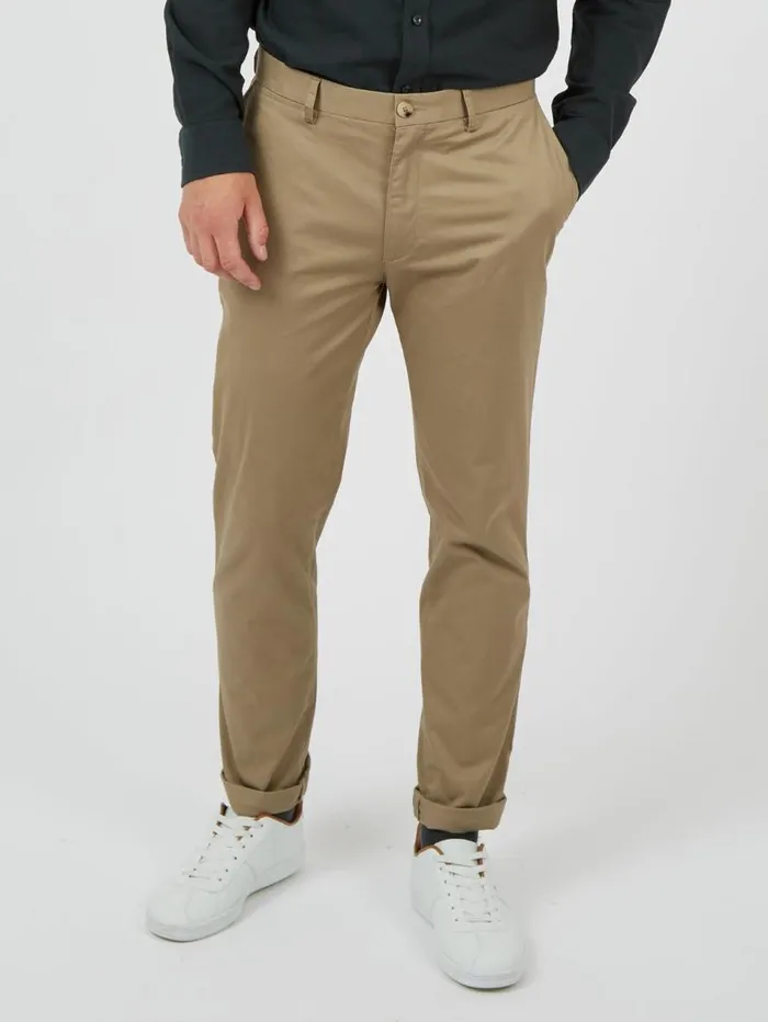 Ben Sherman Pants and Chinos Men Signature Skinny Stretch Chino Pant 8211 Stone