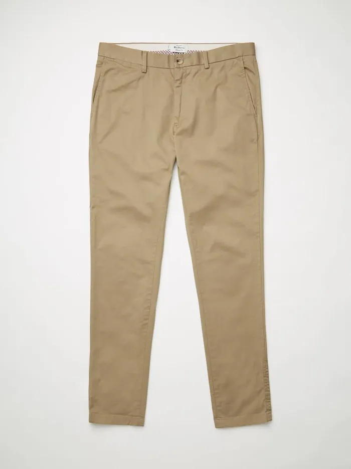 Ben Sherman Pants and Chinos Men Signature Skinny Stretch Chino Pant 8211 Stone