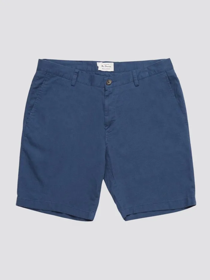 Ben Sherman Shorts Men Signature Linen Shorts 8211 Blue