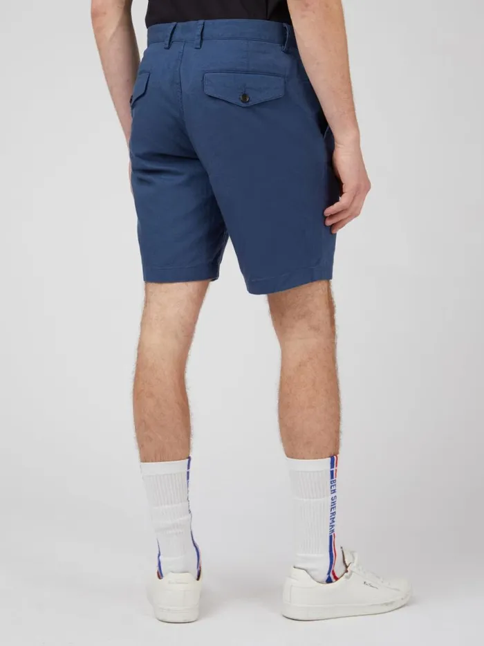 Ben Sherman Shorts Men Signature Linen Shorts 8211 Blue