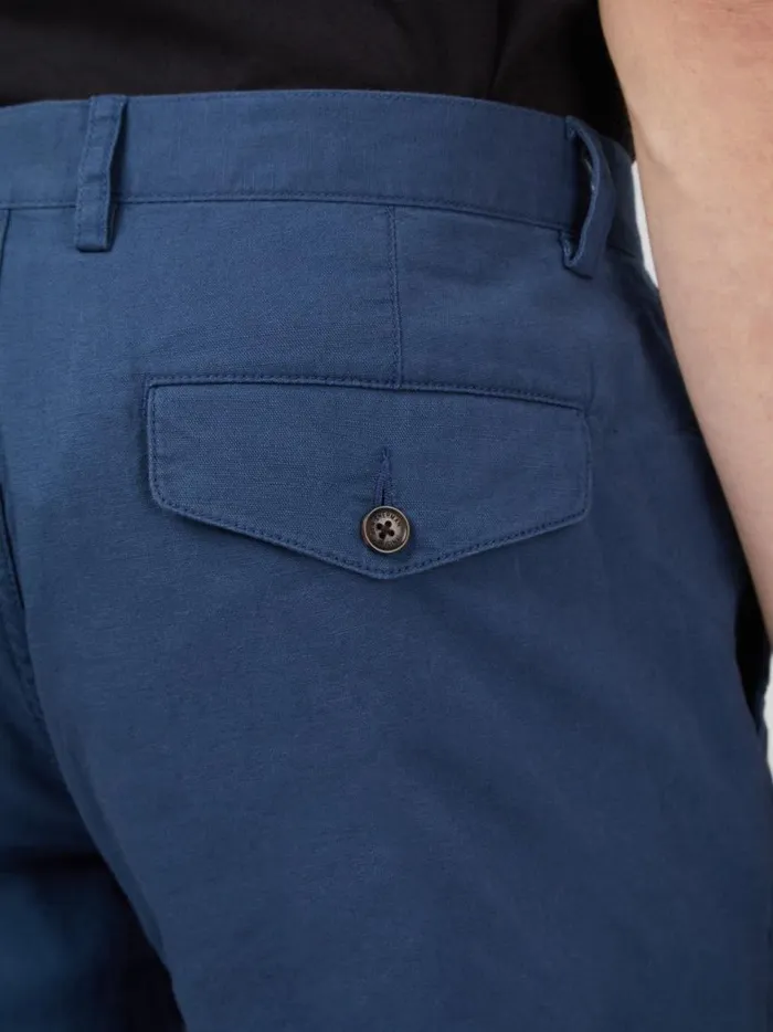 Ben Sherman Shorts Men Signature Linen Shorts 8211 Blue