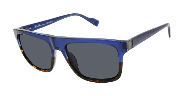 Ben Sherman Sunglasses Men Kings Polarized Retro Square Eco Sunglasses 8211 Blue Tortoise