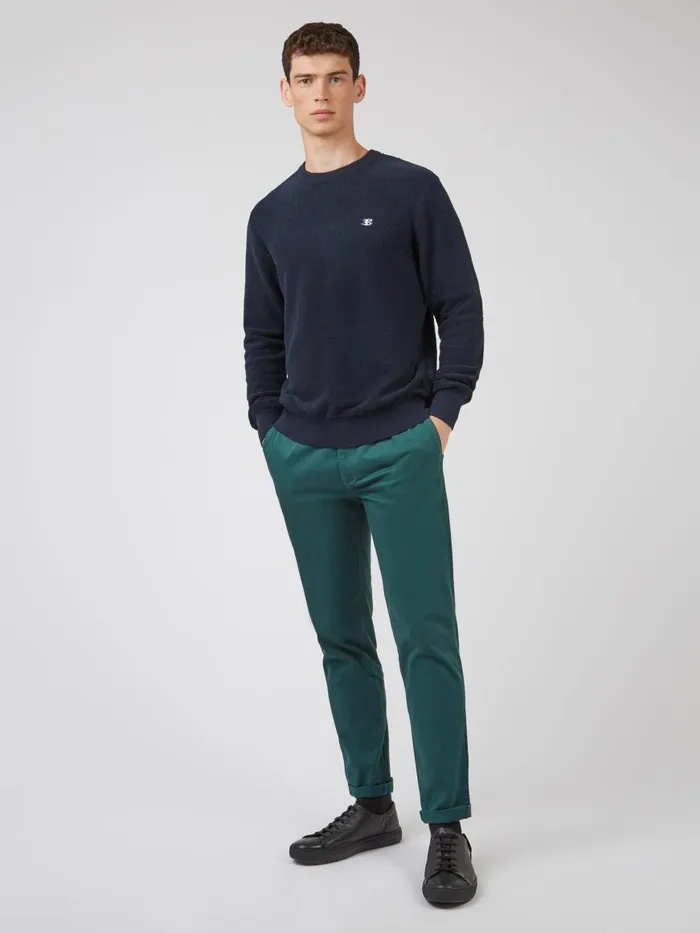 Ben Sherman Sweaters and Knits Men B By Towelling Crewneck Sweater 8211 Navy