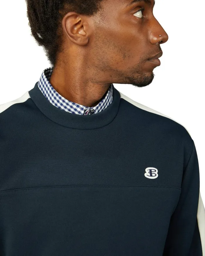 Ben Sherman Sweatshirts and Hoodies Men B By TricotLoopback Mix Sweatshirt 8211 Midnight