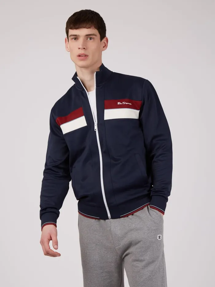 Ben Sherman Sweatshirts and Hoodies Men Color Block Tricot Track Jacket