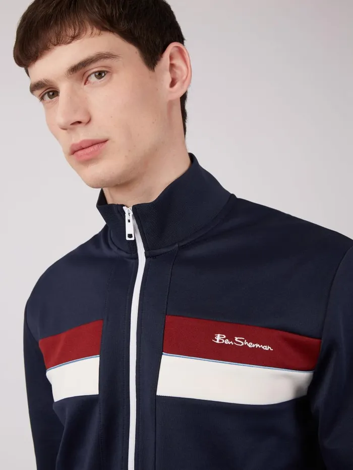 Ben Sherman Sweatshirts and Hoodies Men Color Block Tricot Track Jacket