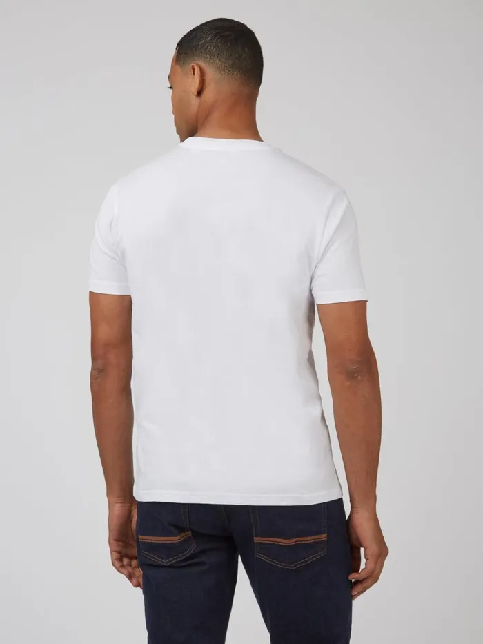 Ben Sherman TShirts and Graphic Tees Men Organic Jersey Heritage Helmet Graphic Tee 8211 White Ben Sherman TShirts and Graphic Tees Men Organic Jersey Heritage Helmet Graphic Tee 8211 White