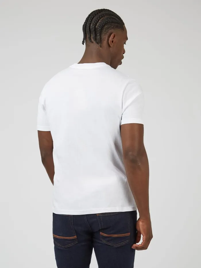 Ben Sherman TShirts and Graphic Tees Men Organic Jersey Paisley Pocket Graphic Tee 8211 White