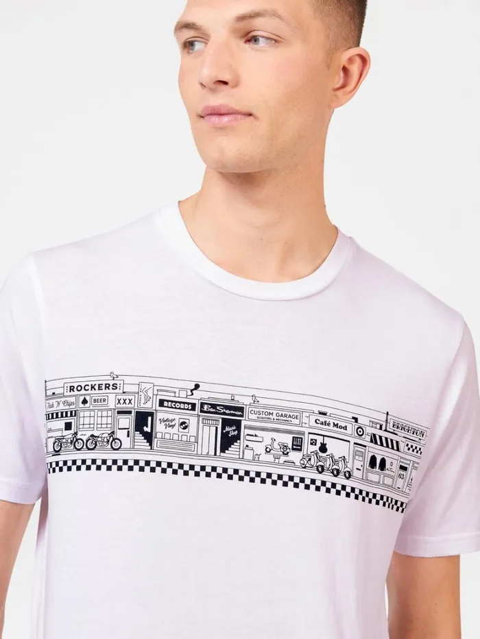 Ben Sherman TShirts and Graphic Tees Men Street Stripe Organic Graphic Tee Ben Sherman TShirts and Graphic Tees Men Street Stripe Organic Graphic Tee