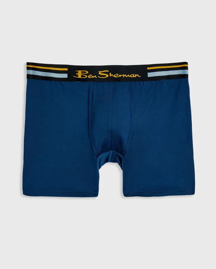 Ben Sherman Underwear Men 4Pack Microfiber Boxers 8211 FloralBlueBlack