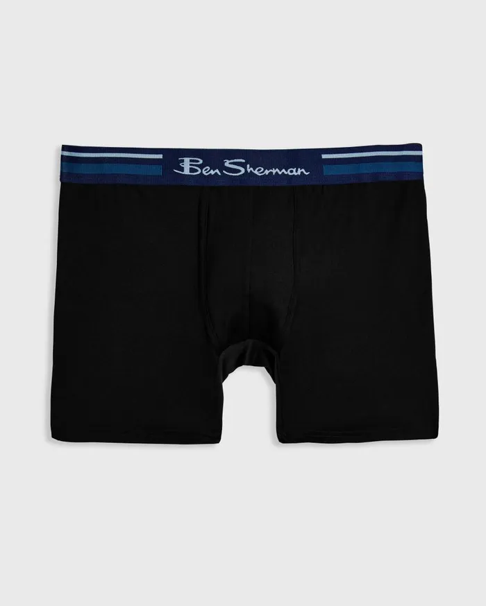 Ben Sherman Underwear Men 4Pack Microfiber Boxers 8211 FloralBlueBlack