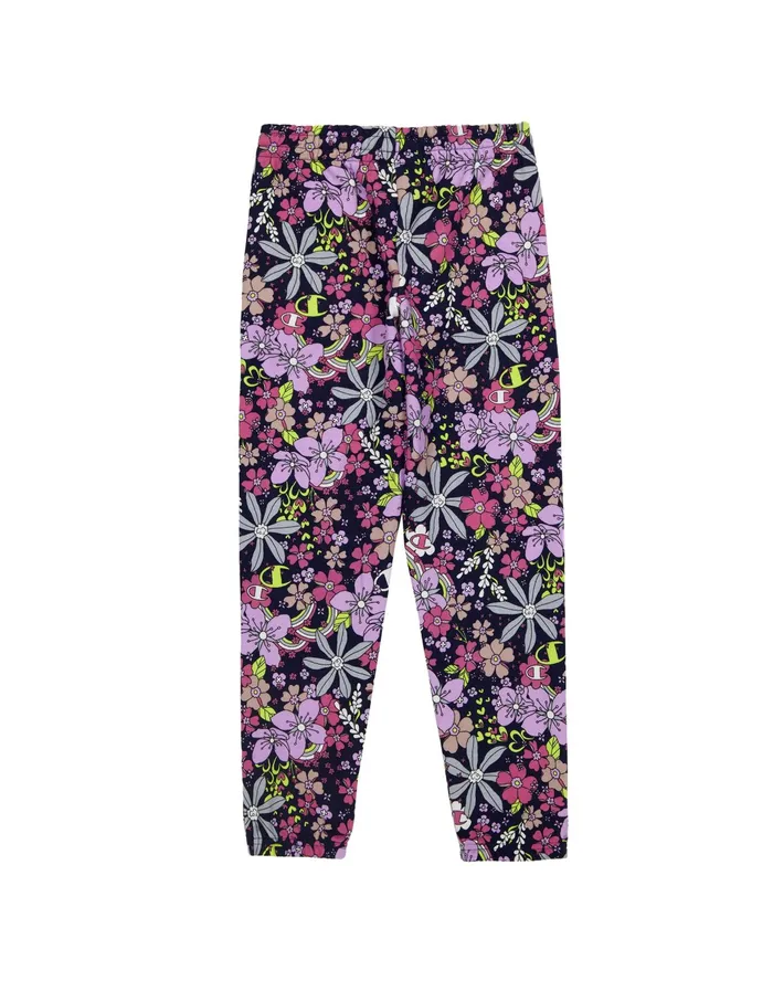 Big Girls Powerblend Joggers All Over Print 245034 Flash Floral Kids Champion Pants and Leggings