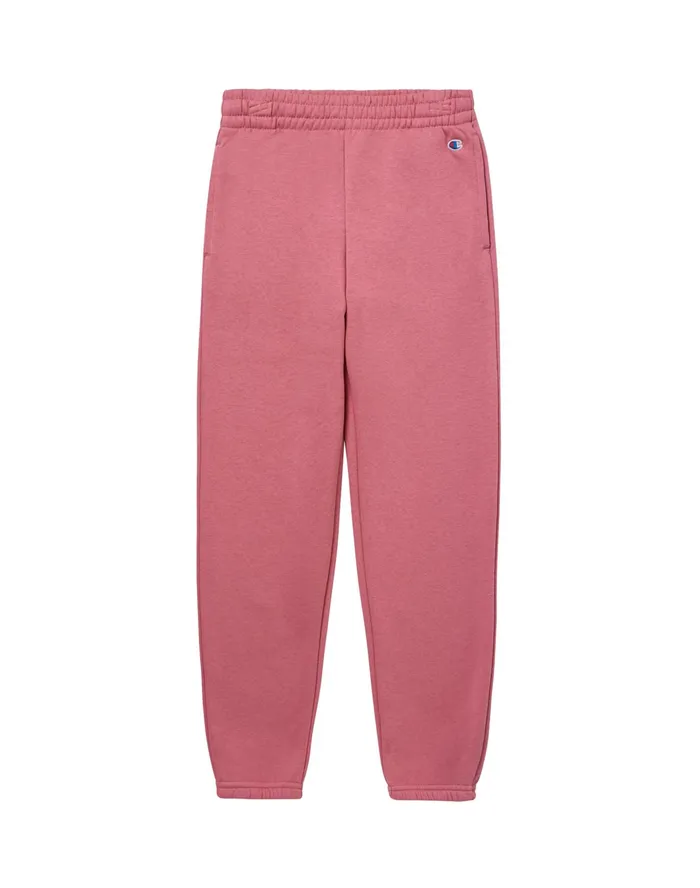 Big Girls Powerblend Joggers C Logo 245 Terracotta Pink Kids Champion Pants and Leggings