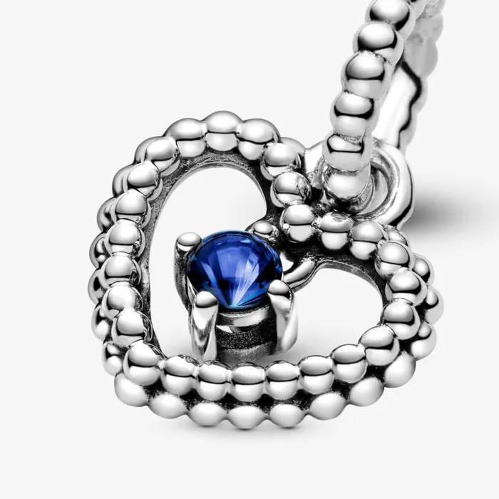Birthstone Charms Women Pandora September Birthstone Heart Dangle Charm Blue