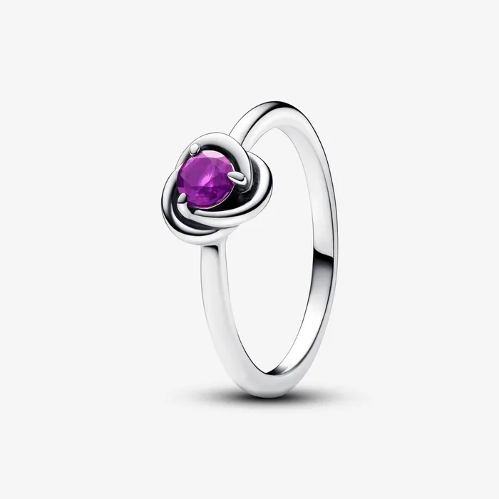 Birthstone Rings Women Pandora February Birthstone Eternity Circle Ring Purple