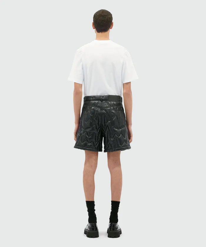 Black Quilted 034Themwave034 Pattern Shorts Men MSGM Pants And Shorts