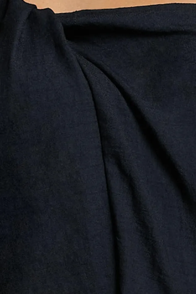 Bobbi Top 8211 Linen Look Knot Detail One Shoulder Top In Black Women Showpo Curve Clothes