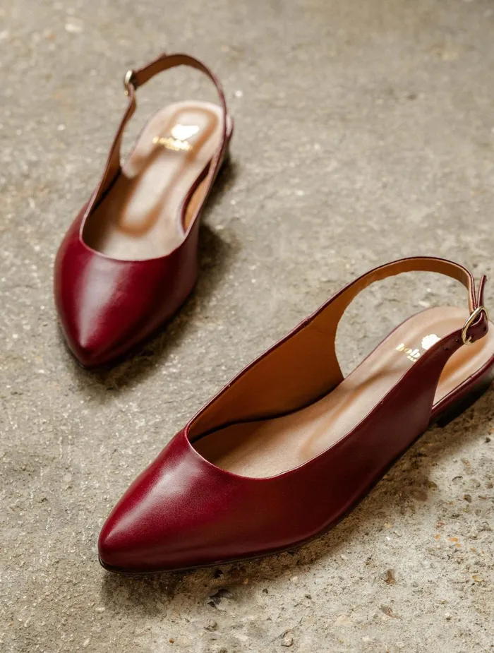 Bobbies Ballet Flats Paige Garnet 8211 Women