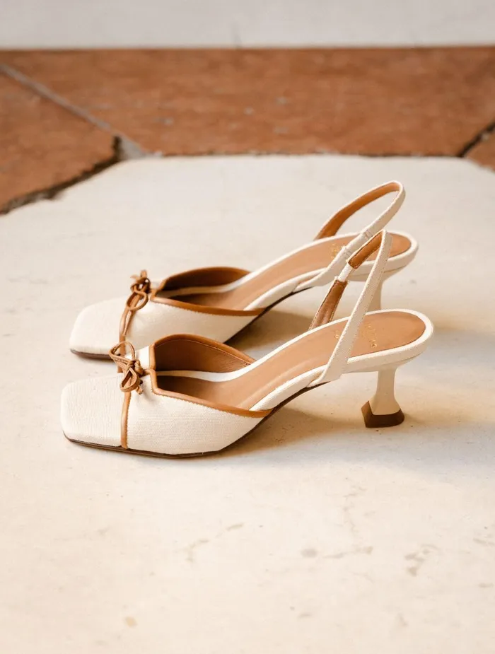 Bobbies Heeled Sandals Pier Toledo Linen 8211 Women