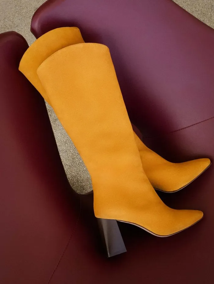 Bobbies Knee High Boots Indie Saffron 8211 Women