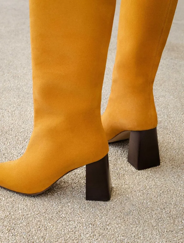 Bobbies Knee High Boots Indie Saffron 8211 Women