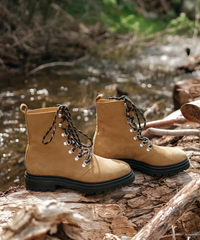 Boots Women Jenni Kayne Oiled Leather Mountain Boot Tan