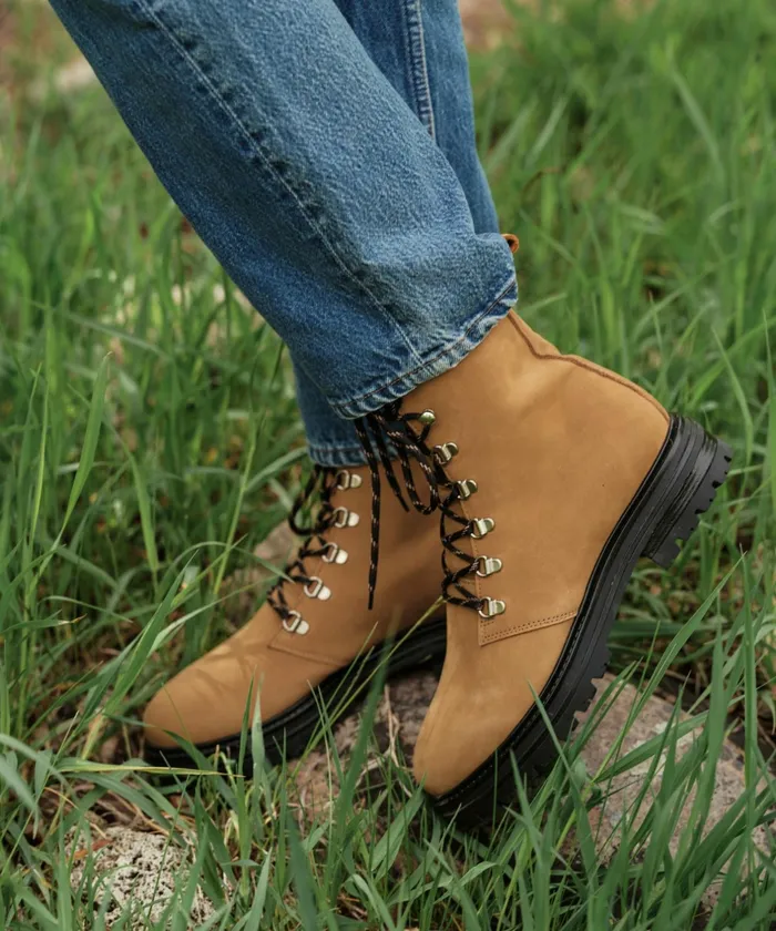 Boots Women Jenni Kayne Oiled Leather Mountain Boot Tan