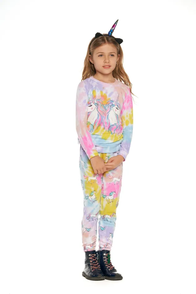 Bottoms Tie Dye Reflected Unicorn Pants Chaser Brand Girls
