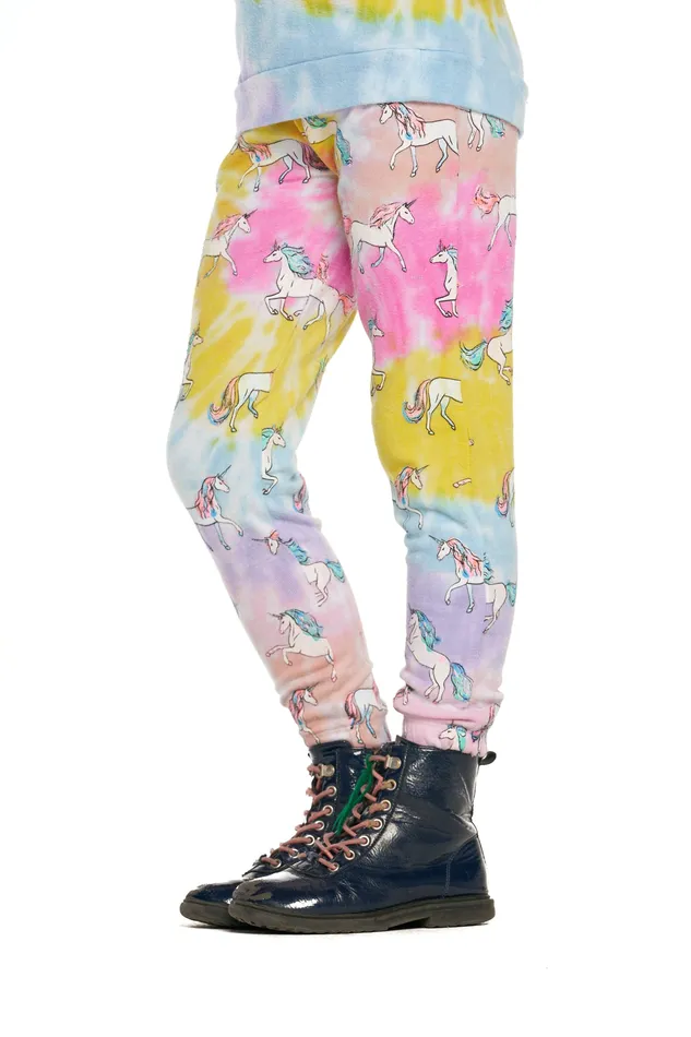 Bottoms Tie Dye Reflected Unicorn Pants Chaser Brand Girls