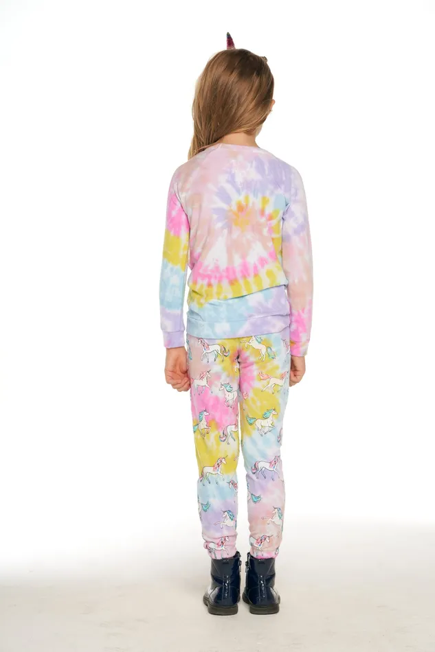 Bottoms Tie Dye Reflected Unicorn Pants Chaser Brand Girls