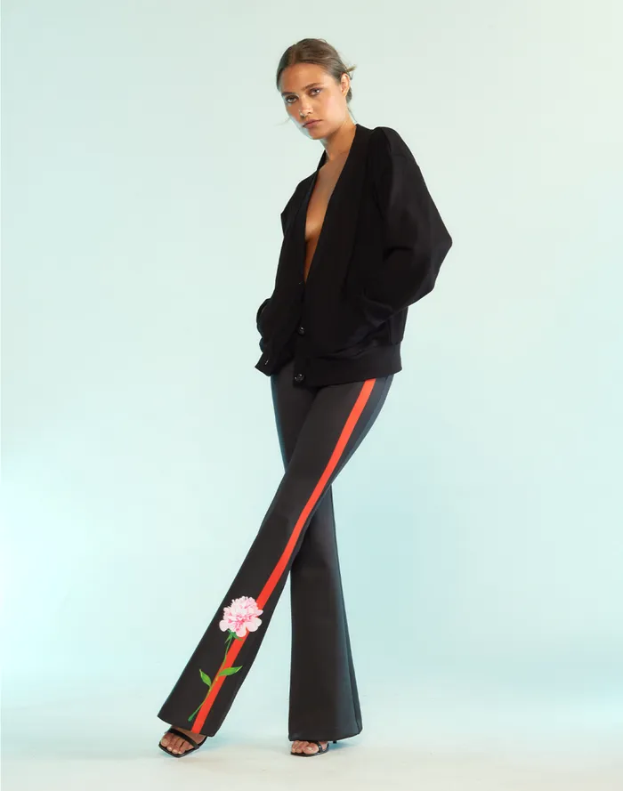 Bottoms Women Cynthia Rowley Bonded Fit And Flare Pant