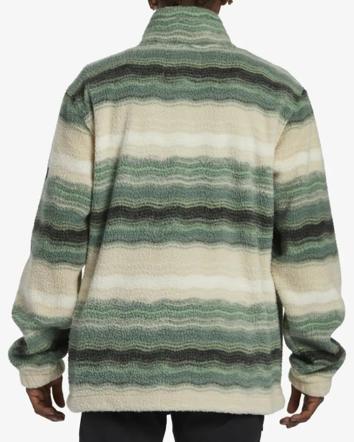 Boundary HalfZip Mock Neck Fleece Matcha Men Billabong Hoodies and Fleece