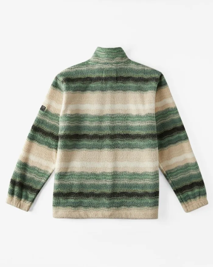 Boundary HalfZip Mock Neck Fleece Matcha Men Billabong Hoodies and Fleece