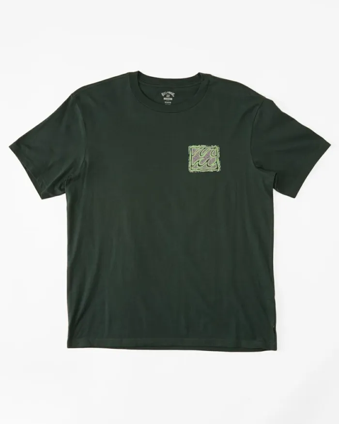 Boy039s 27 Crayon Wave Short Sleeve TShirt Dark Forest Kids Billabong Toddlers and Boys 27 Yrs