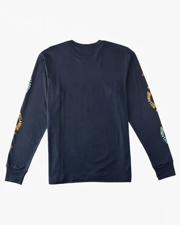 Boy039s 27 Snaking Arches Long Sleeve TShirt Navy Men Billabong TShirts