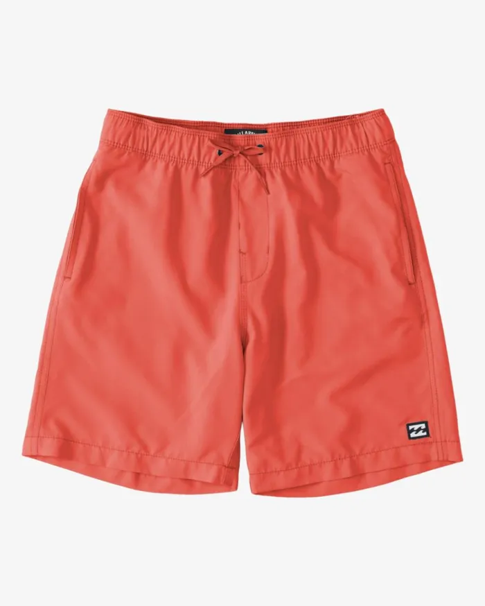 Boy039s All Day Layback Boardshorts Coral MenKids Billabong Side Pockets