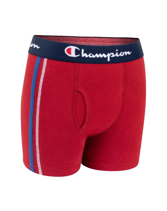 Boy039S Cotton Stretch Boxer Briefs 4 Pairs Assorted Kids Champion Underwear