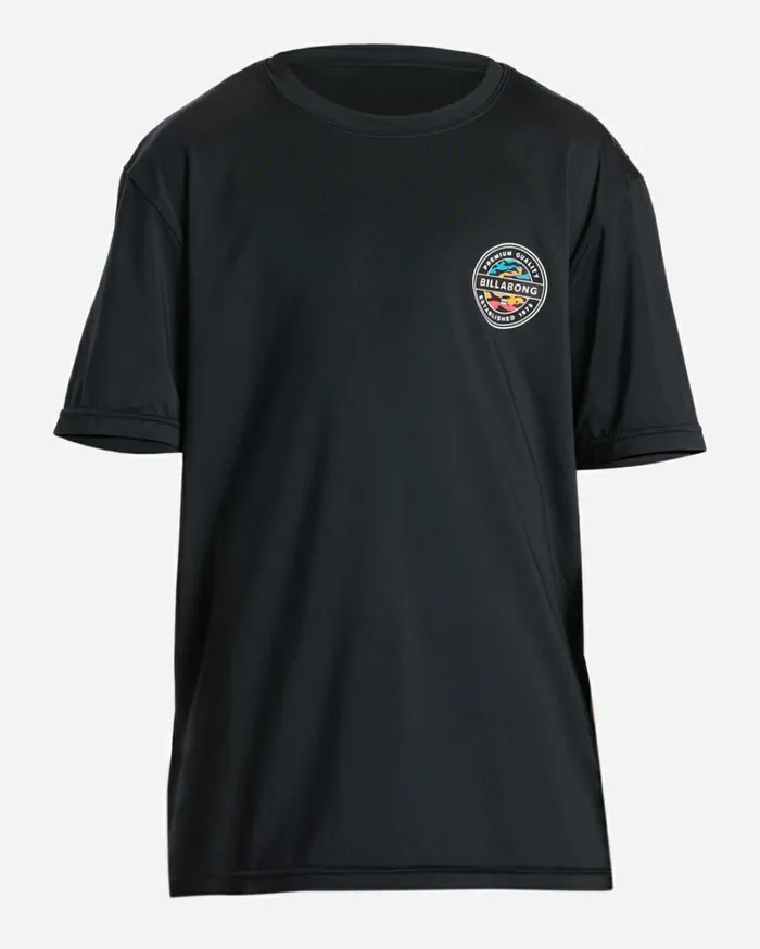 Boy039s Rotor Short Sleeve UPF 50 Surf TShirt Black Kids Billabong Boys039 Shorts