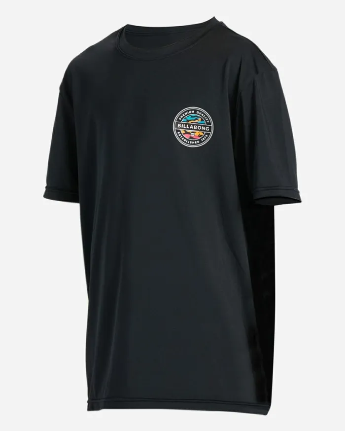 Boy039s Rotor Short Sleeve UPF 50 Surf TShirt Black Kids Billabong Boys039 Shorts