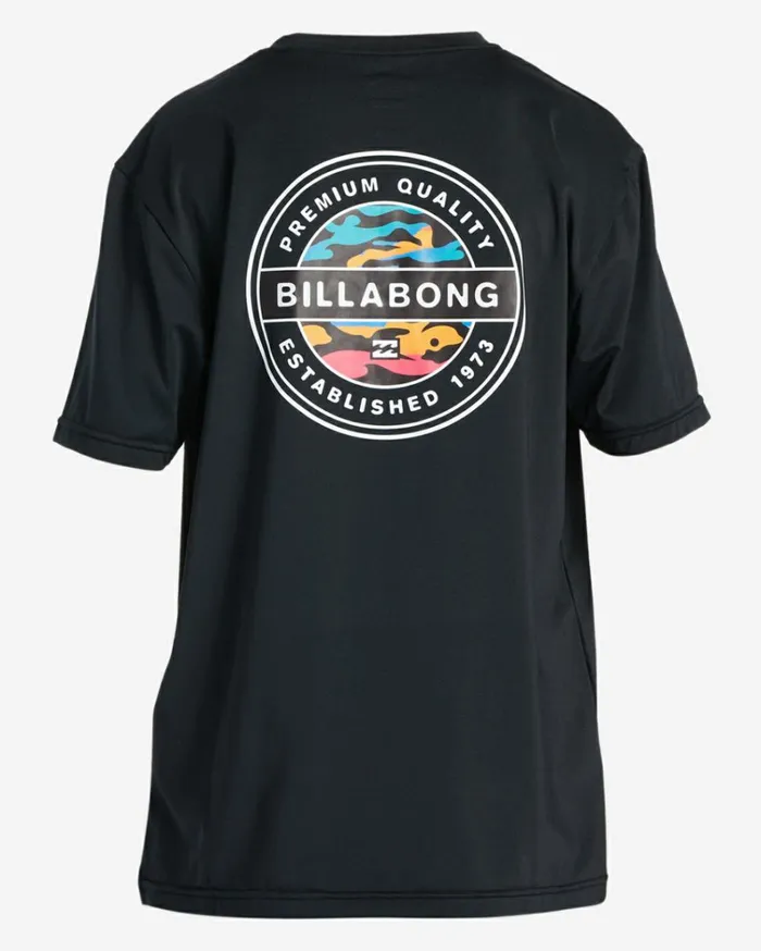 Boy039s Rotor Short Sleeve UPF 50 Surf TShirt Black Kids Billabong Boys039 Shorts