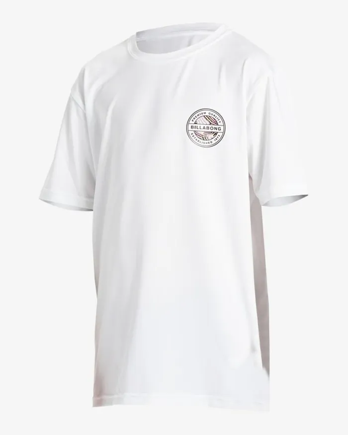 Boy039s Rotor Short Sleeve UPF 50 Surf TShirt White Kids Billabong Boys039 Shorts