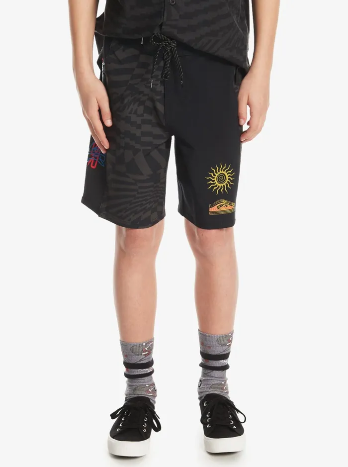 Boys Quiksilver Boardshorts Boy039s 816 Surfsilk Radical Arch 16034 Boardshorts Black Boys Quiksilver Boardshorts Boy039s 816 Surfsilk Radical Arch 16034 Boardshorts Black